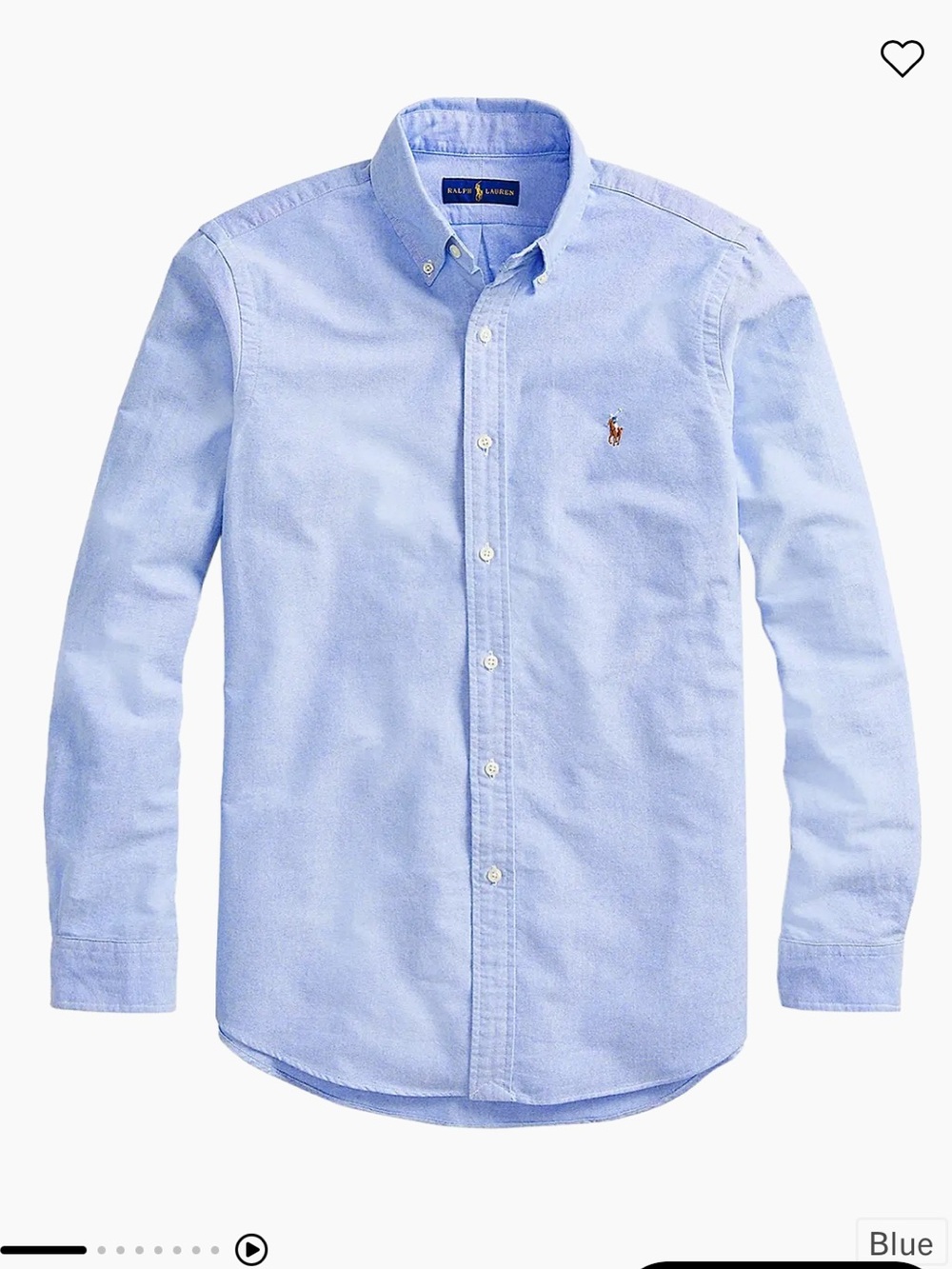 Ralph Lauren Light Blue Oxford Button-Down Shirt